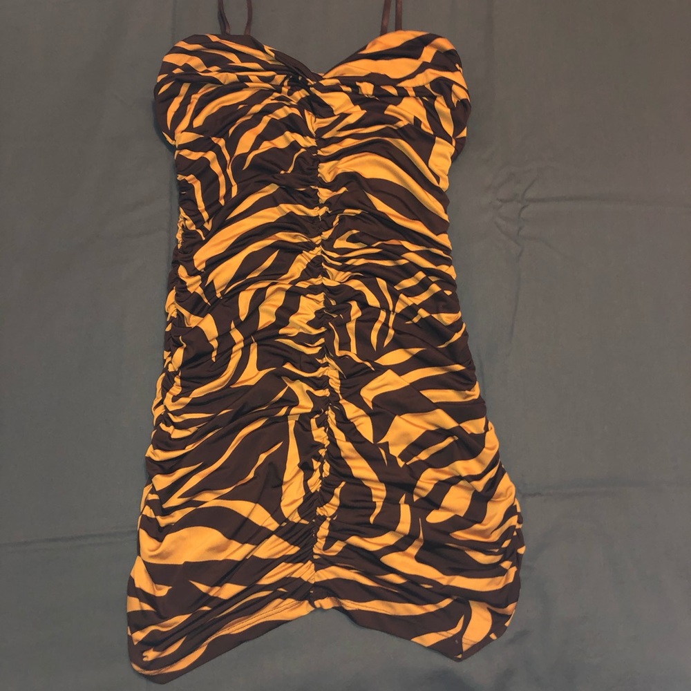 Slinky mini rawwwrr tiger printed dress